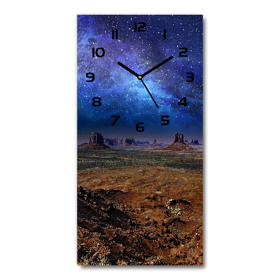 Orologio verticale in vetro con motivo cielo stellato