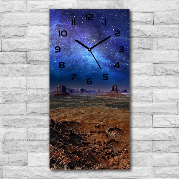 Orologio verticale in vetro con motivo cielo stellato