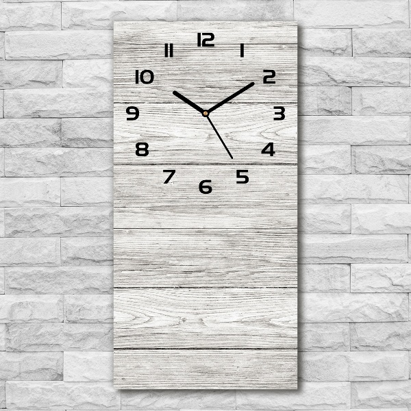 Orologio verticale con sfondo in legno