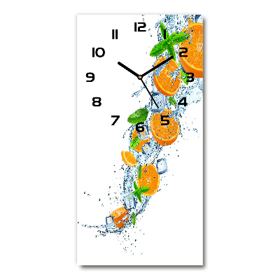 Orologio rettangolare con quadrante decorato con motivo di arance