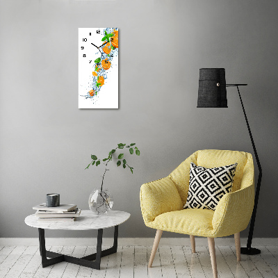 Orologio rettangolare con quadrante decorato con motivo di arance