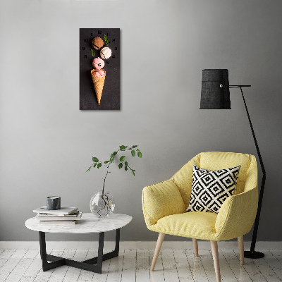 Orologio rettangolare con quadrante decorato con un gelato in cono di cialda
