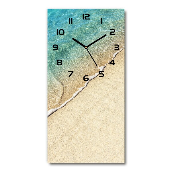 Orologio verticale in vetro con motivo a onda marina