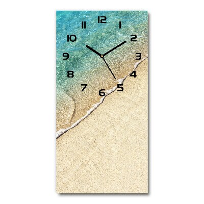 Orologio verticale in vetro con motivo a onda marina
