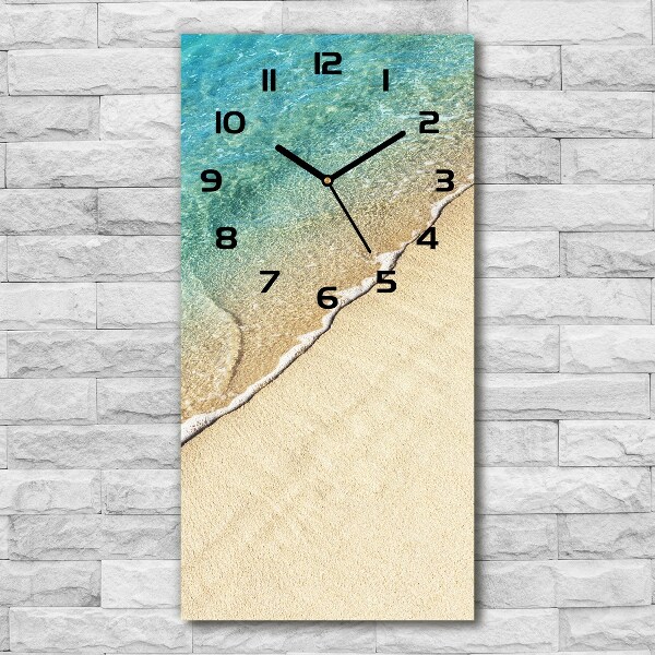 Orologio verticale in vetro con motivo a onda marina