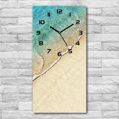 Orologio verticale in vetro con motivo a onda marina