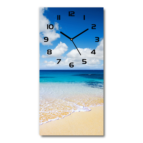 Orologio verticale con motivo spiaggia tropicale