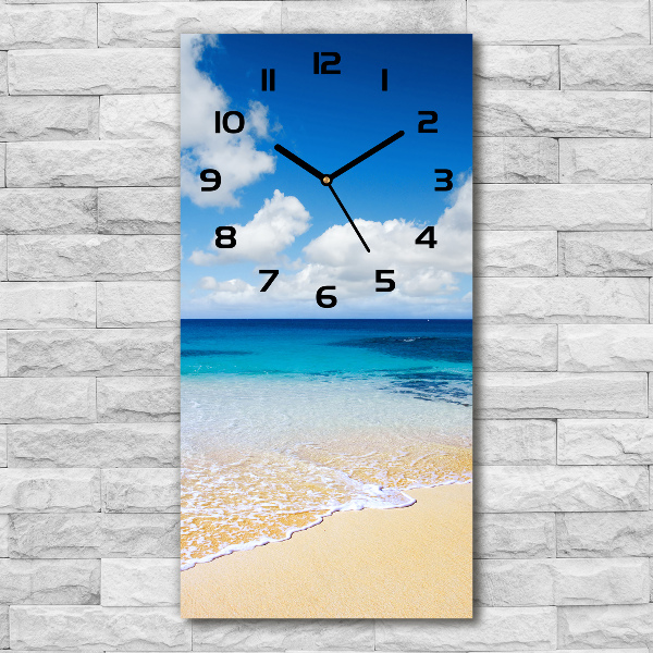 Orologio verticale con motivo spiaggia tropicale