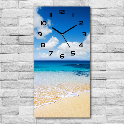 Orologio verticale con motivo spiaggia tropicale