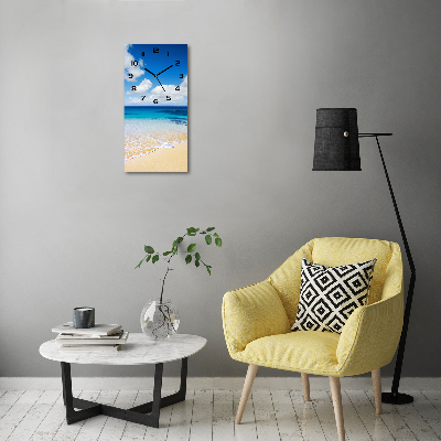 Orologio verticale con motivo spiaggia tropicale