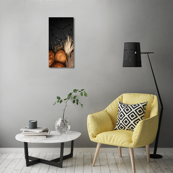 Orologio verticale con quadrante a motivo pane