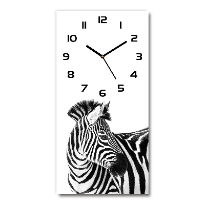 Orologio verticale con motivo zebra nella neve
