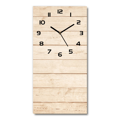 Orologio verticale con quadrante su sfondo in legno