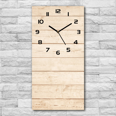 Orologio verticale con quadrante su sfondo in legno