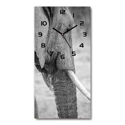 Orologio verticale in vetro con motivo elefante
