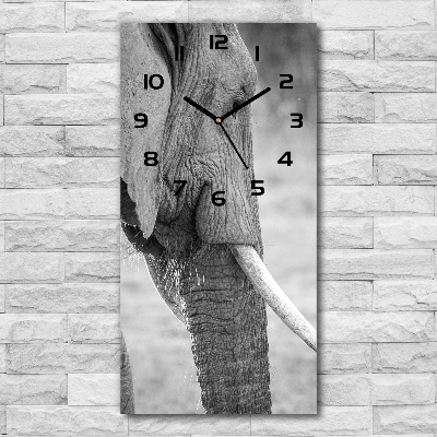 Orologio verticale in vetro con motivo elefante