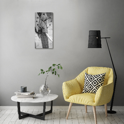 Orologio verticale in vetro con motivo elefante