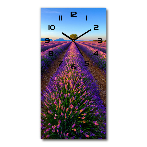 Orologio verticale con motivo di campo di lavanda