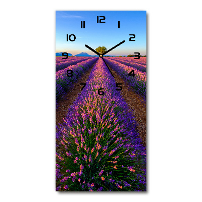 Orologio verticale con motivo di campo di lavanda