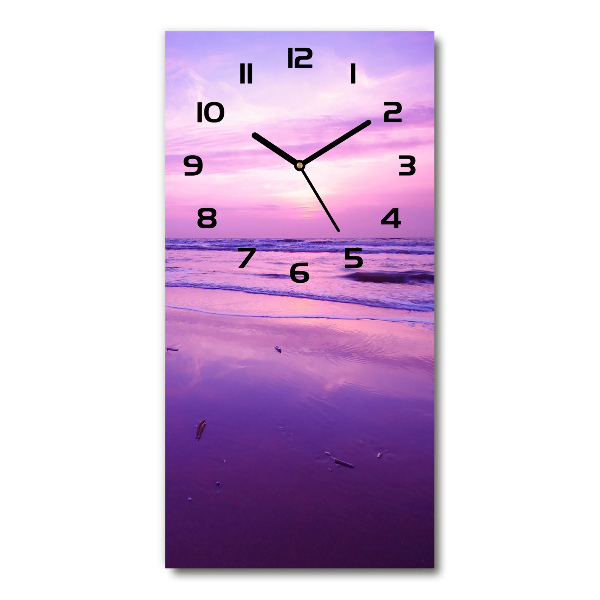 Orologio verticale con motivo mare al tramonto