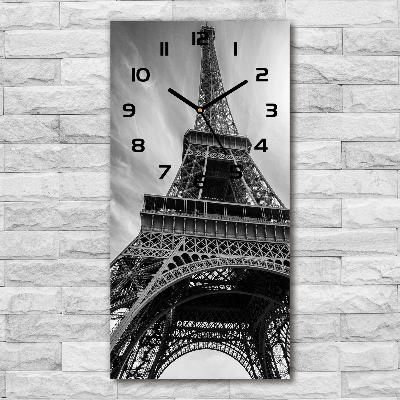 Orologio verticale in vetro con motivo della Torre Eiffel di Parigi