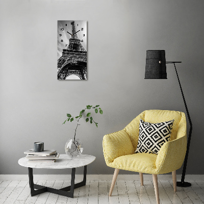 Orologio verticale in vetro con motivo della Torre Eiffel di Parigi
