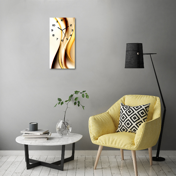 Orologio verticale con motivo a onda astratta