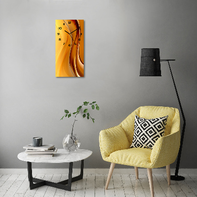 Orologio verticale in vetro con motivo a onda astratta