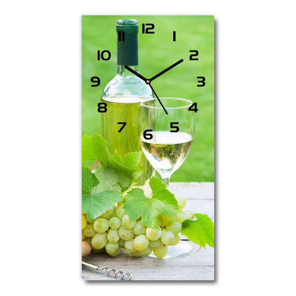 Orologio verticale con motivo d'uva e vino