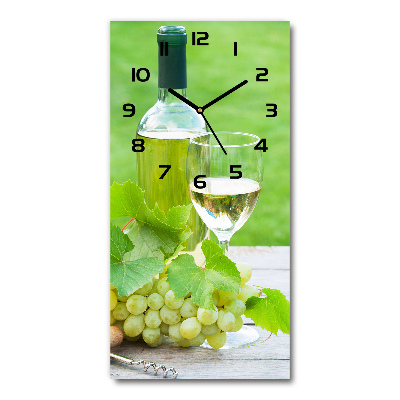 Orologio verticale con motivo d'uva e vino