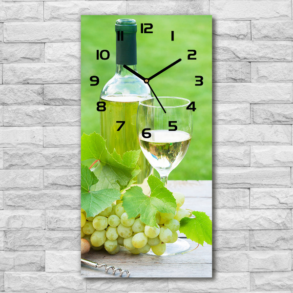 Orologio verticale con motivo d'uva e vino