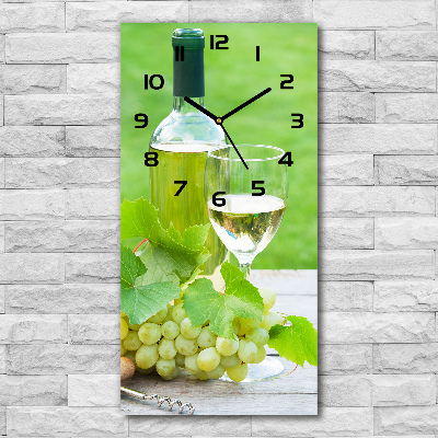 Orologio verticale con motivo d'uva e vino