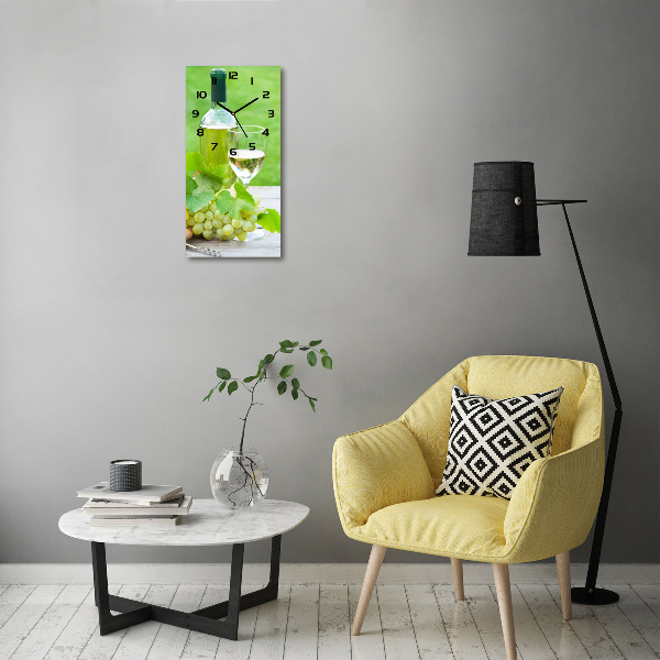 Orologio verticale con motivo d'uva e vino
