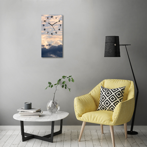 Orologio verticale in vetro con motivo 