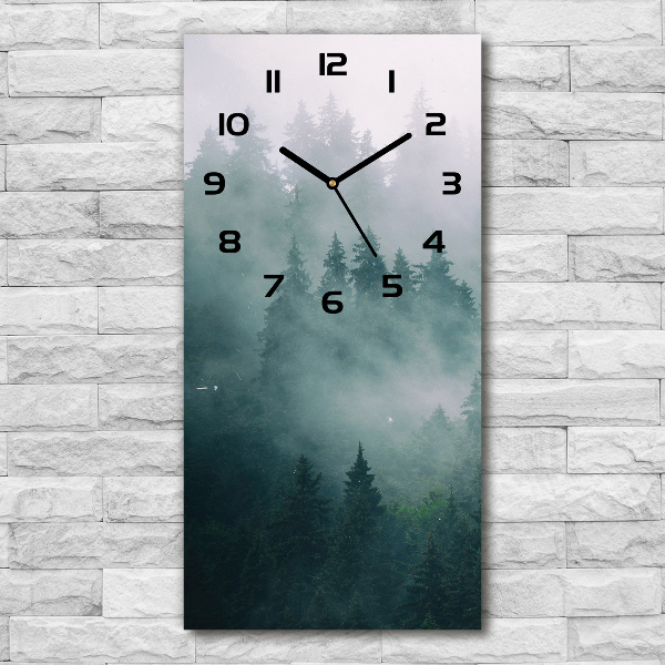 Orologio rettangolare con quadrante 'Nebbia sulla foresta'