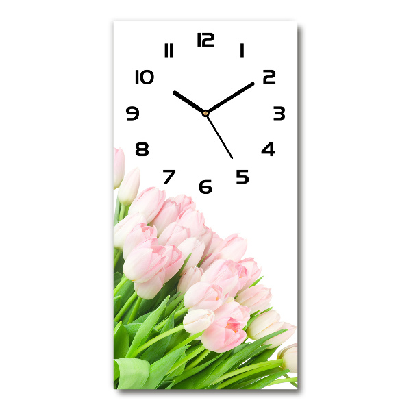 Orologio rettangolare con quadrante con motivo giardino rosa