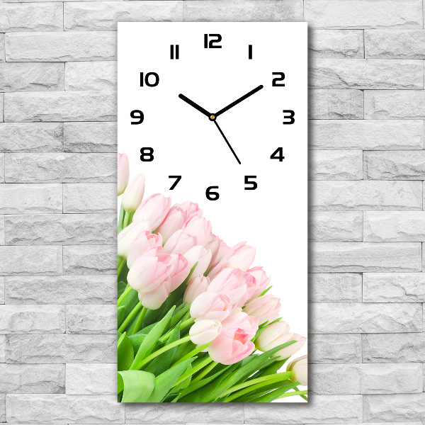 Orologio rettangolare con quadrante con motivo giardino rosa
