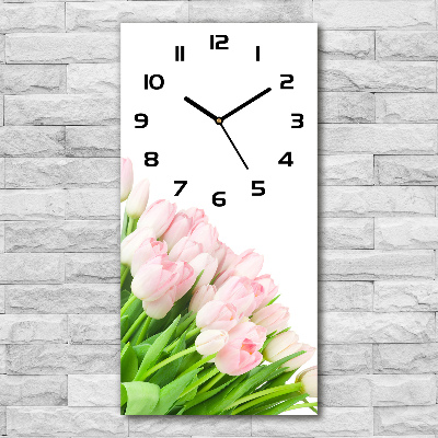 Orologio rettangolare con quadrante con motivo giardino rosa