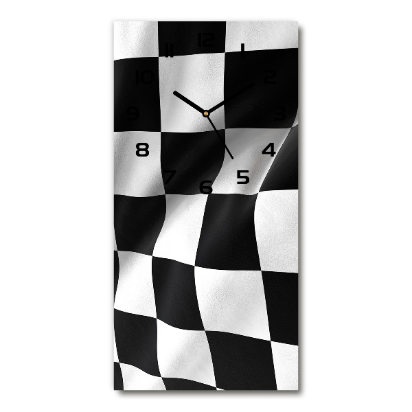 Orologio rettangolare con motivo bandiera del traguardo