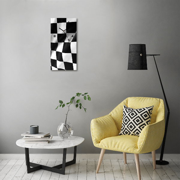 Orologio rettangolare con motivo bandiera del traguardo