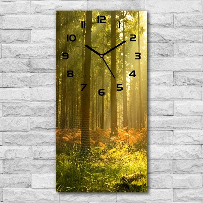 Orologio verticale in vetro con motivo 'Bellissima foresta'