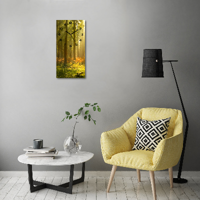 Orologio verticale in vetro con motivo 'Bellissima foresta'