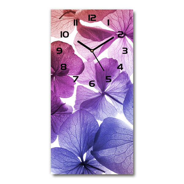 Orologio verticale con motivo di fiori viola