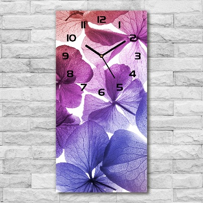 Orologio verticale con motivo di fiori viola
