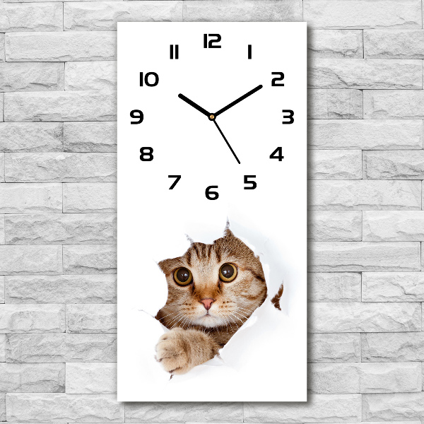 Orologio rettangolare con motivo a gatto