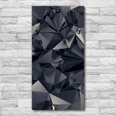 Orologio verticale in vetro con sfondo astratto