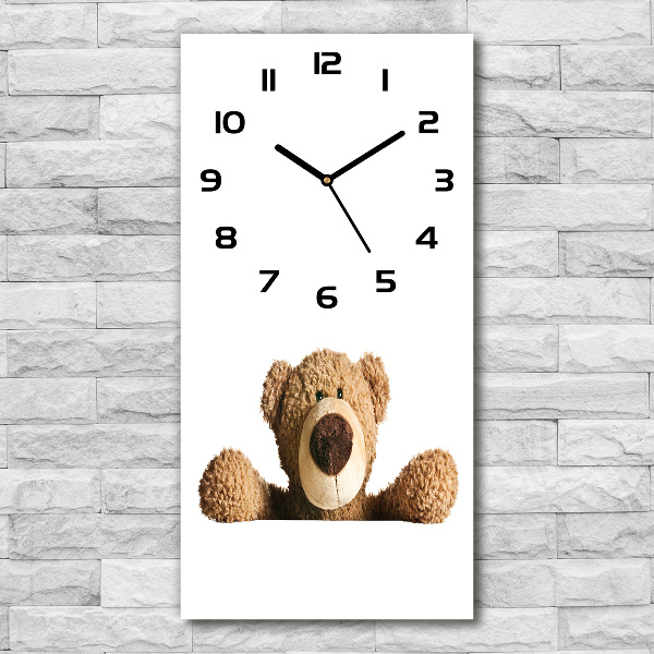 Orologio verticale con decorazione a orsacchiotto di peluche