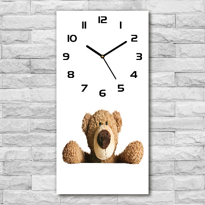 Orologio verticale con decorazione a orsacchiotto di peluche