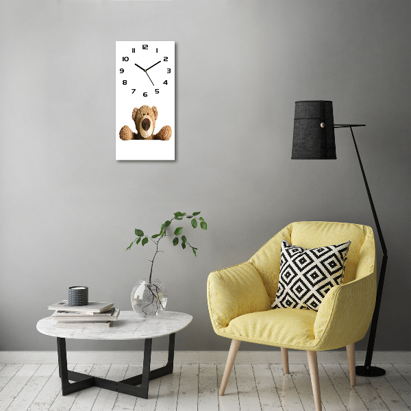 Orologio verticale con decorazione a orsacchiotto di peluche