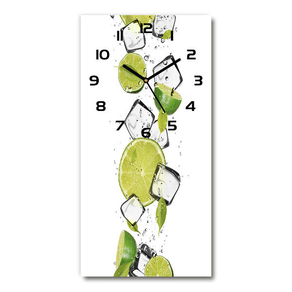 Orologio verticale in vetro con motivo lime e ghiaccio